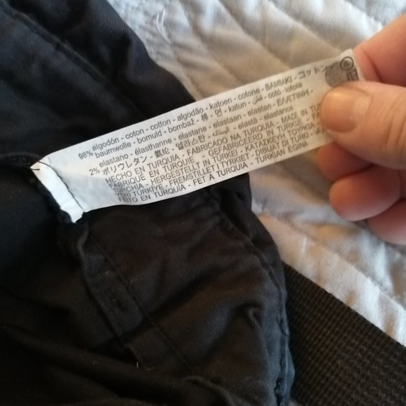 H&M Black high rise belted pants sz 30 sz L - Picture 8 of 8